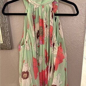 Floral Sleeveless Swing Top